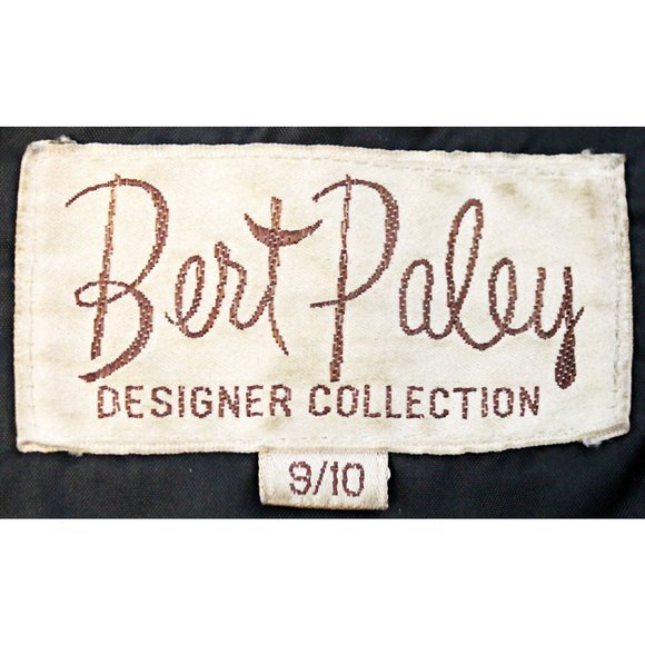 Vtg 80s Bert Paley Designer Collection Woman S Black Leather Jacket High Collar - Picture 8 of 9